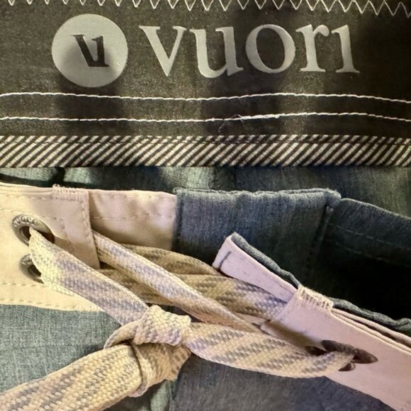 Vuori Men’s Swim Trunks Size 34 Grey, Brown & Tan Small Side Zip Pocket,Pockets - Picture 8 of 10